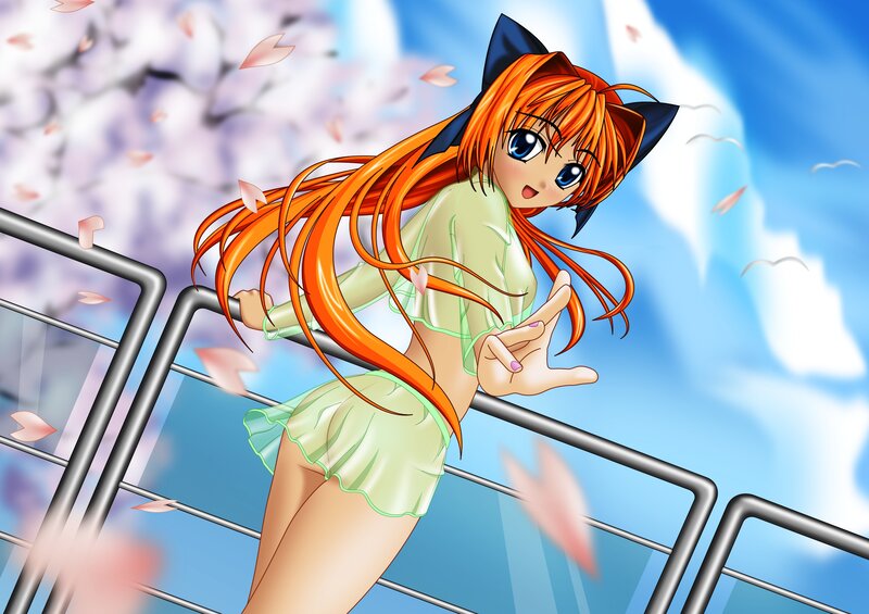Orange-haired Girl with Cat Ears — Orange