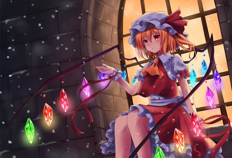 Orange-haired Girl with Crystals