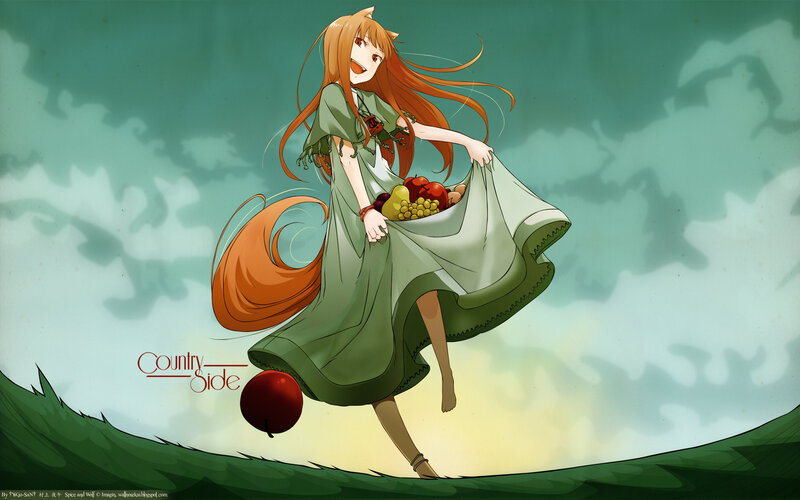 Orange-haired Girl with Fox Ears — Green