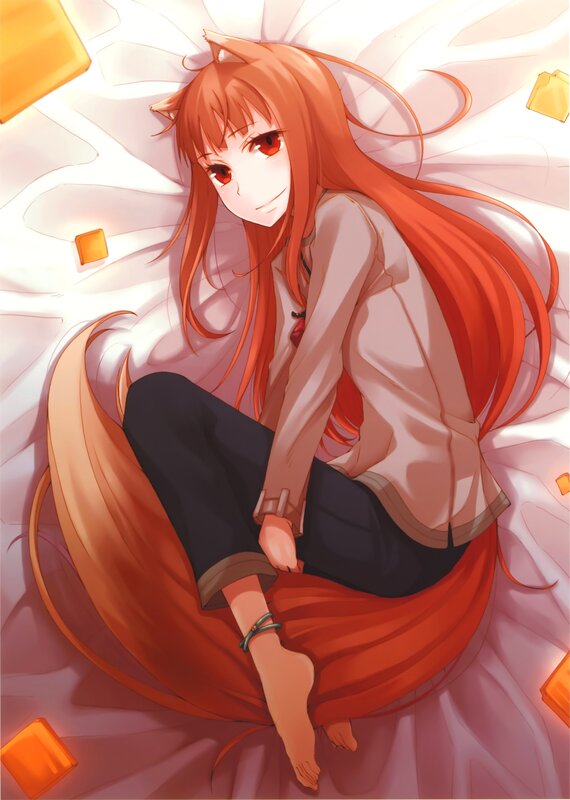 Orange-haired Girl with Fox Ears — Red