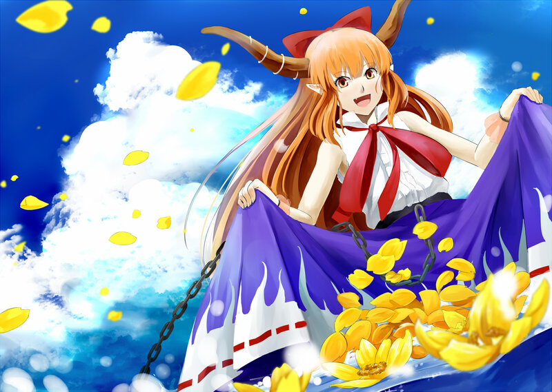 Orange-haired Girl with Horns