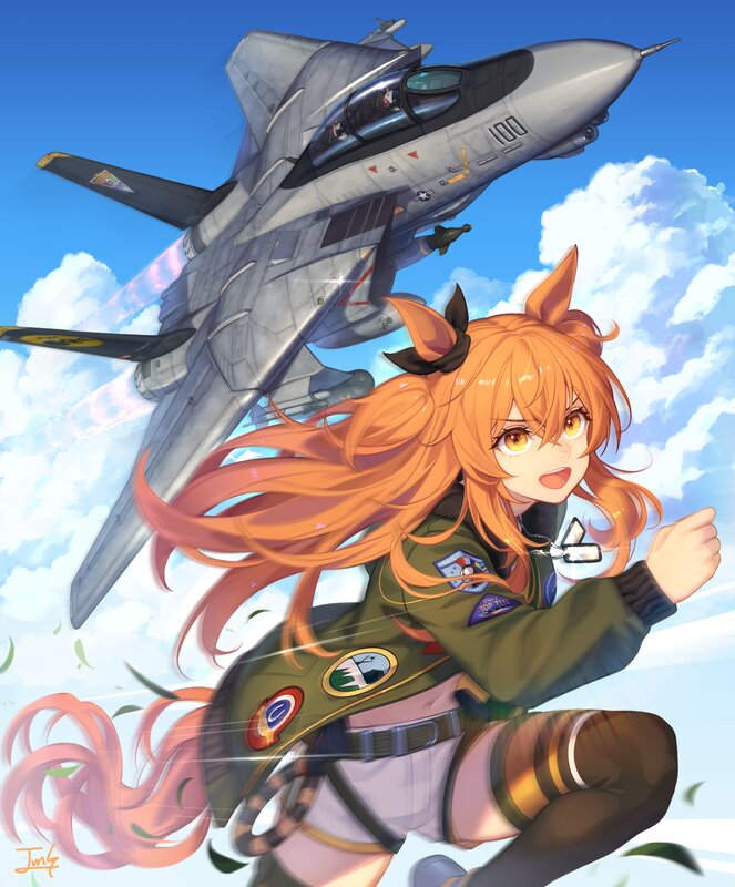 Orange-haired Girl with Jet