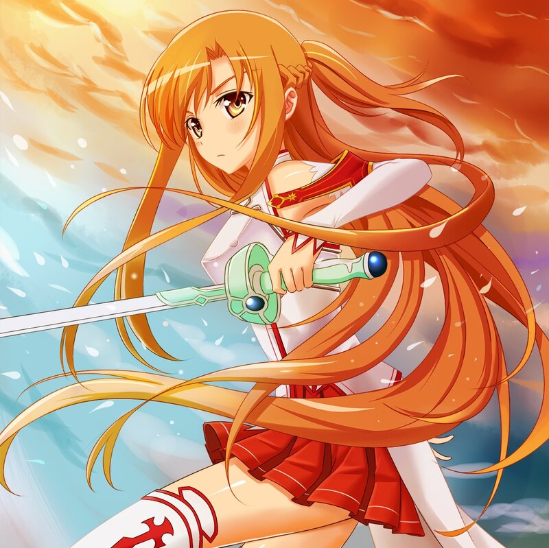 Orange-haired Girl with Sword — Orange