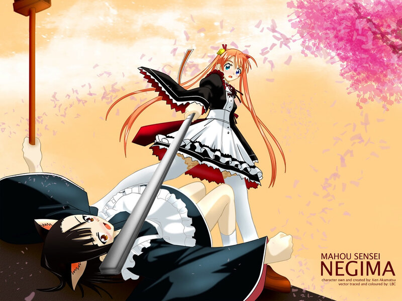 Orange-haired Girl with Sword — Pink