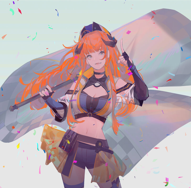 Orange-haired Girl with Weapon — Orange