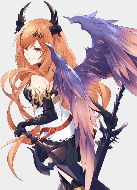 Orange-haired Girl with Wings — Orange