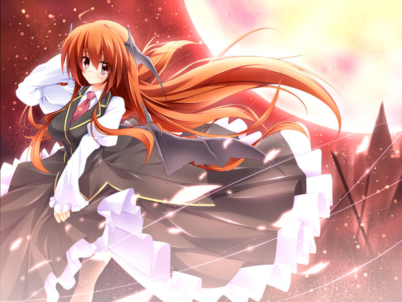 Orange-haired Girl with Wings — Red
