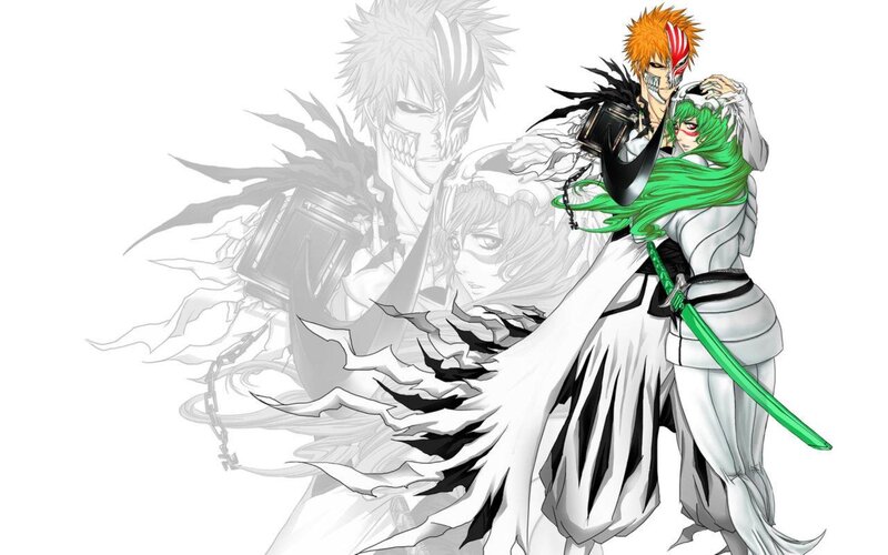 Orange-haired Man Holding Green-haired Woman — White