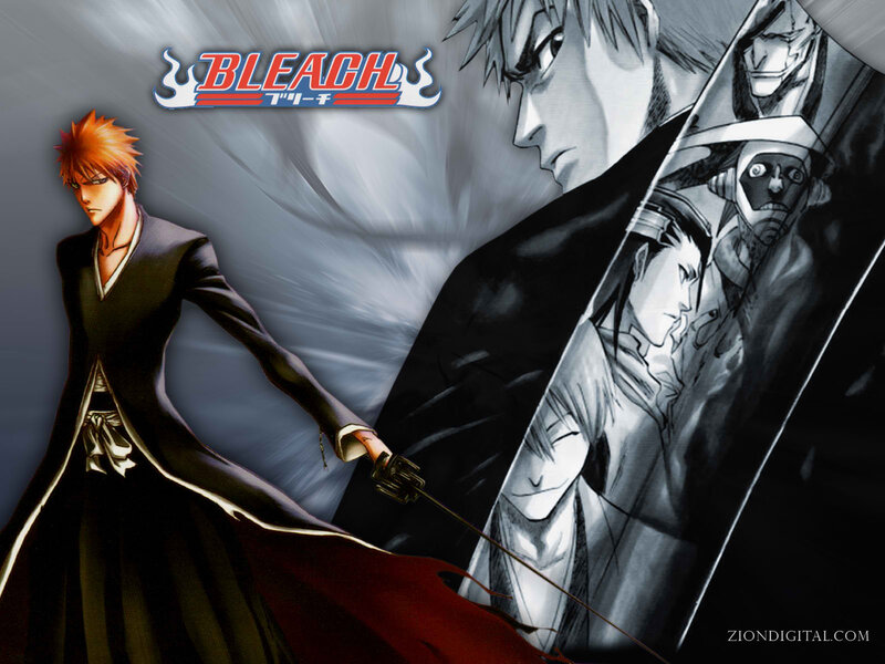 Orange-haired Man with Sword — Black, Dramatic, Anime, Black Cloak