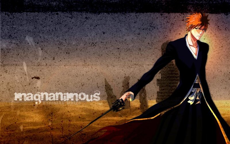 Orange-haired Man with Sword — Black, Dramatic, Sunset