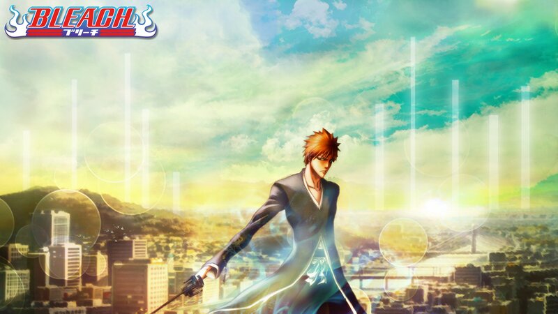 Orange-haired Man with Sword — Blue, Dramatic, Sunrise