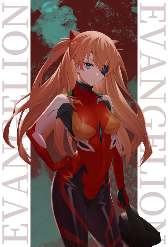 Orange-haired Pilot in Red Suit — Dramatic, Anime