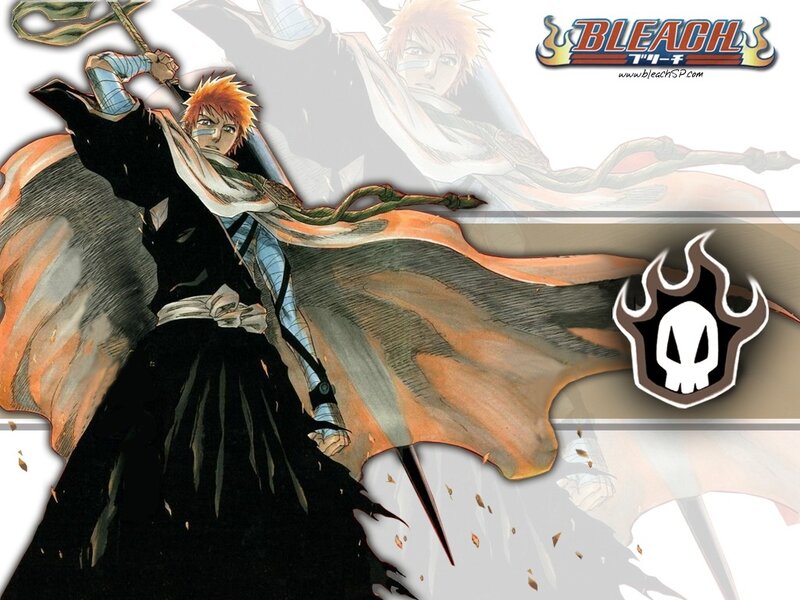 Orange-haired Warrior — Black, Dramatic, Anime, Sword, Cape