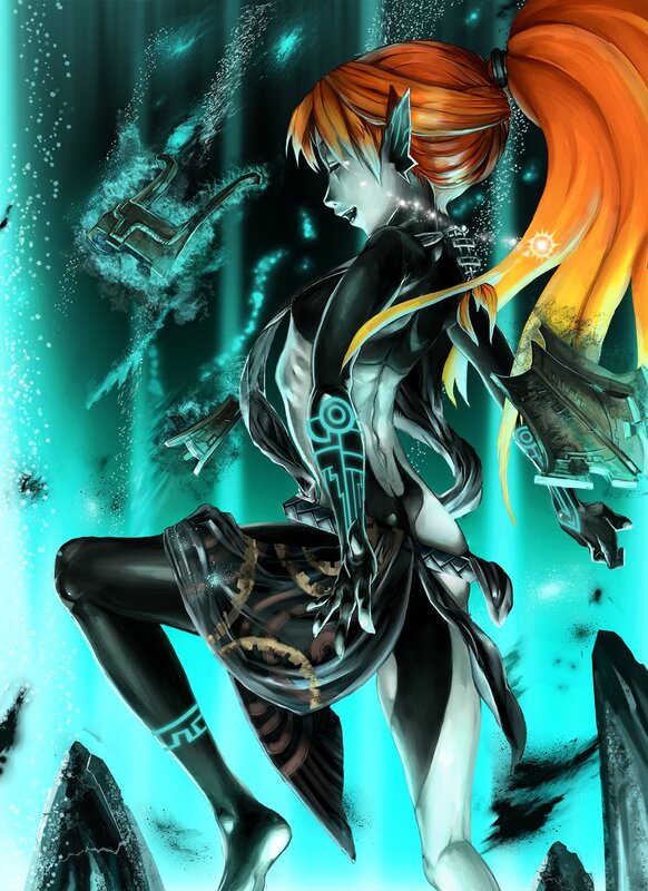 orange-haired warrior in battle