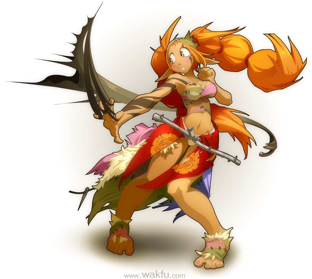 orange-haired warrior woman