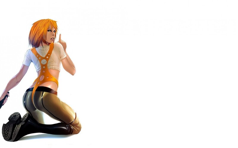 Orange-haired Woman Kneeling
