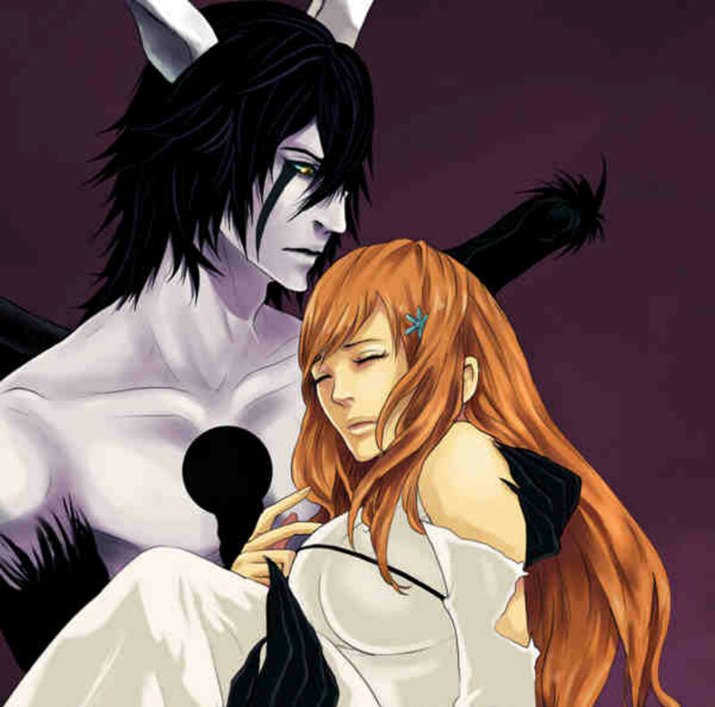 Orange-haired Woman with Black-winged Man