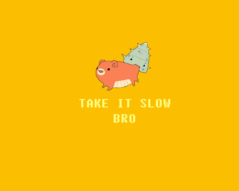 Orange Hamster with Shell — Yellow