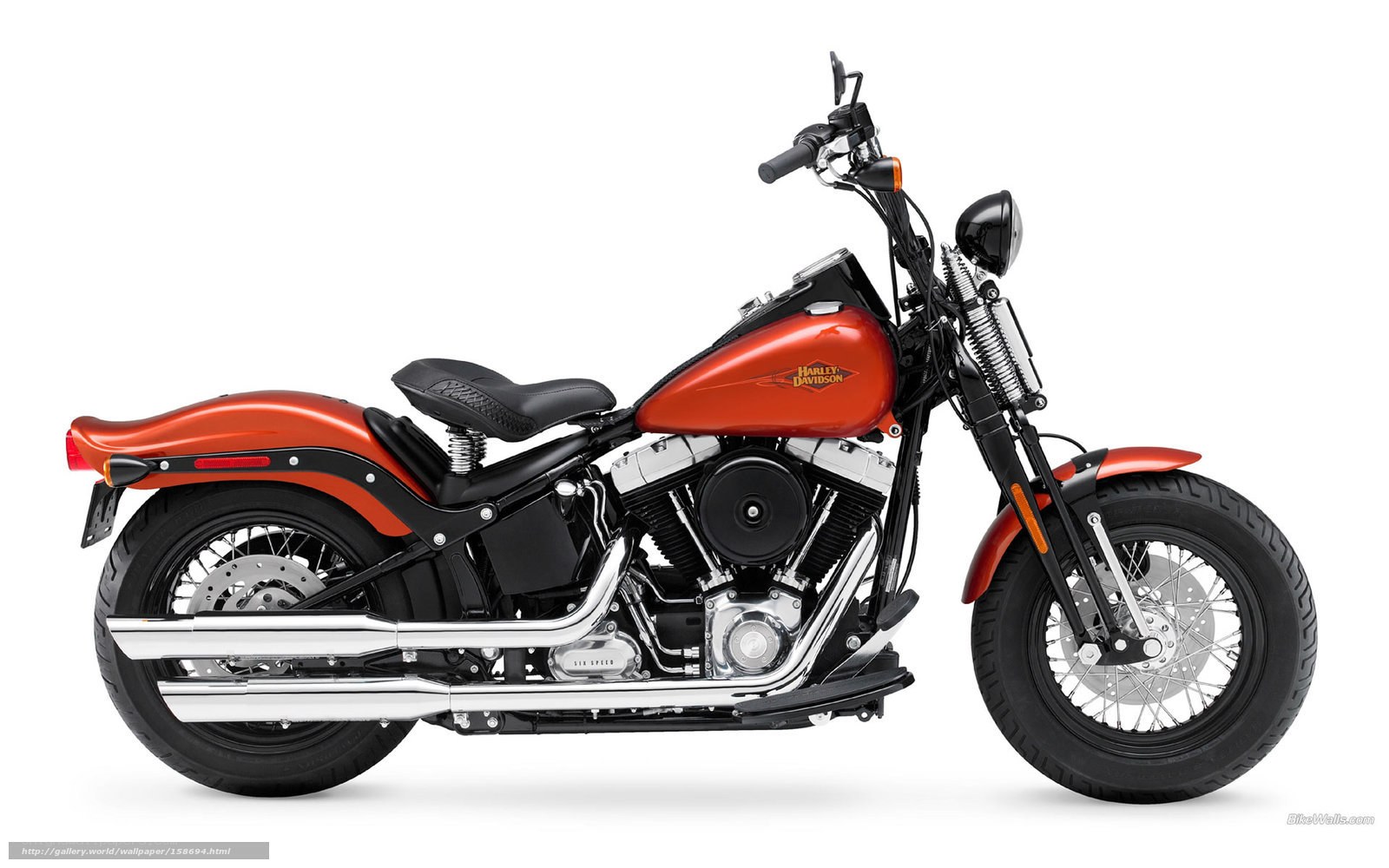 Orange Harley-Davidson motorcycle