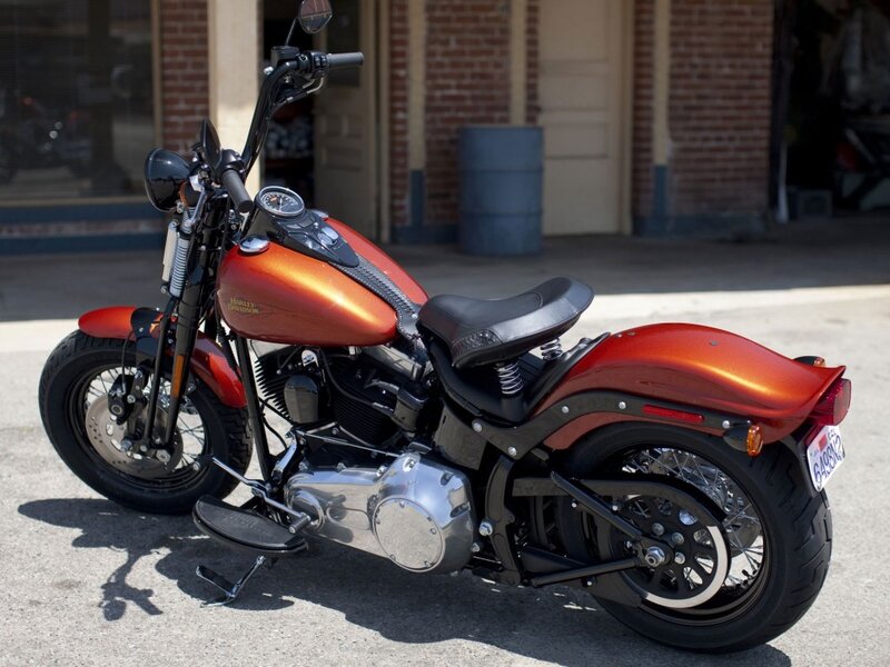Orange Harley-Davidson Motorcycle — Calm, Afternoon