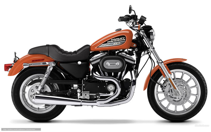 Orange Harley-davidson Motorcycle — Neutral, Photograph, Seat, Engine