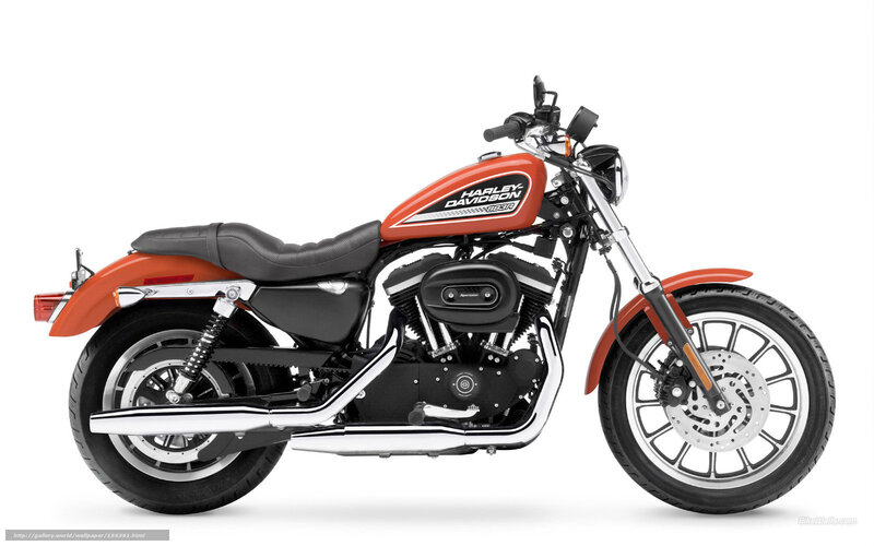 Orange Harley-davidson Motorcycle — Neutral, Photograph, Seat