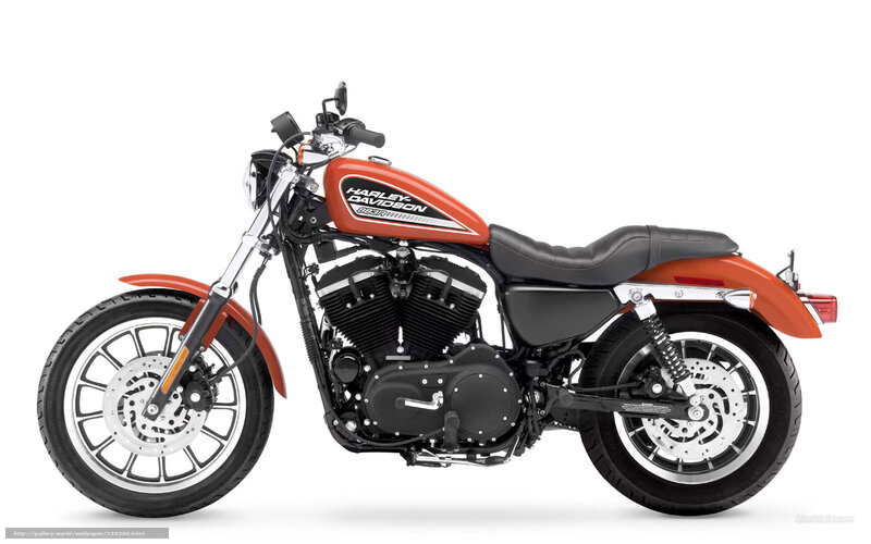 Orange Harley-davidson Motorcycle — Neutral, Photograph