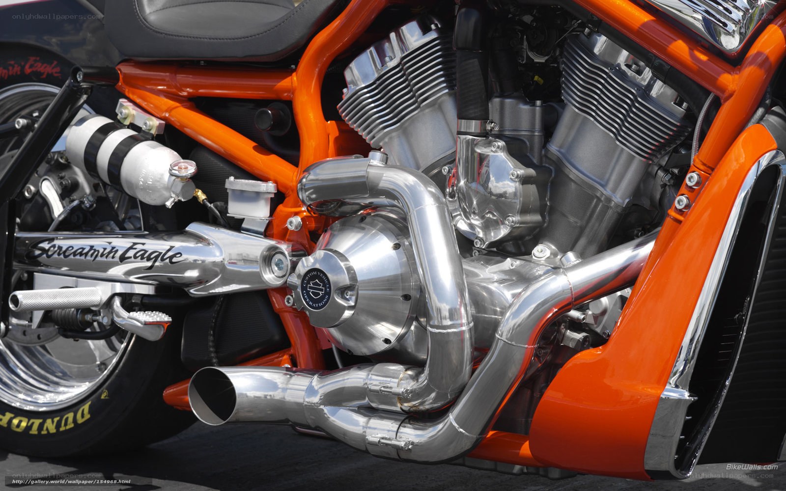 Orange Harley-Davidson V-Rod