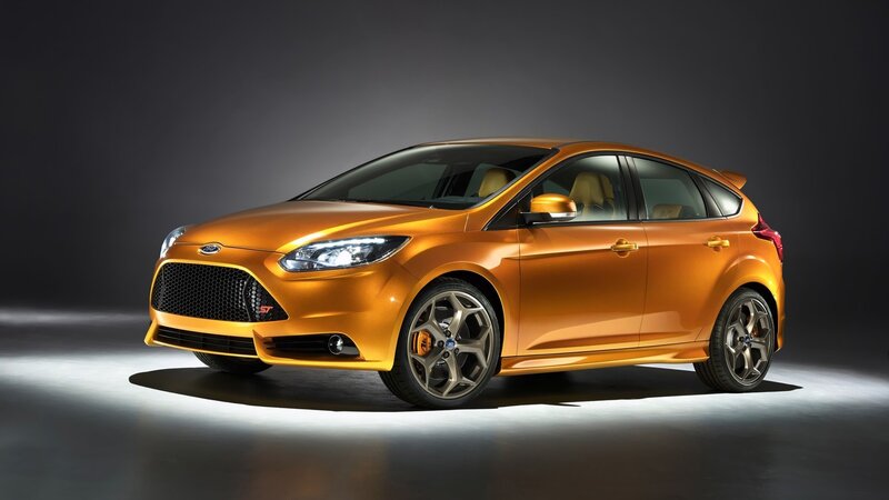 Orange Hatchback Car — Dramatic, Photograph, Headlights