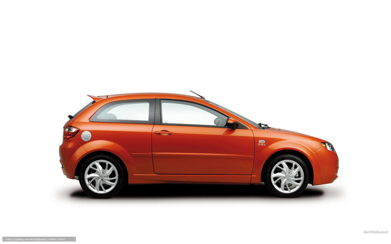 orange hatchback car
