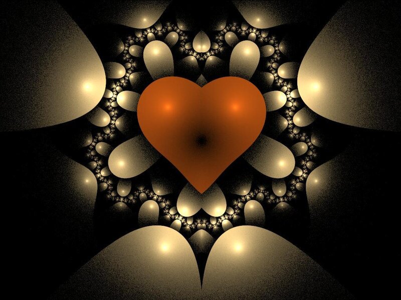 Orange Heart Fractal