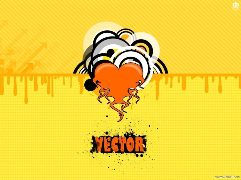 Orange Heart with Dripping Paint