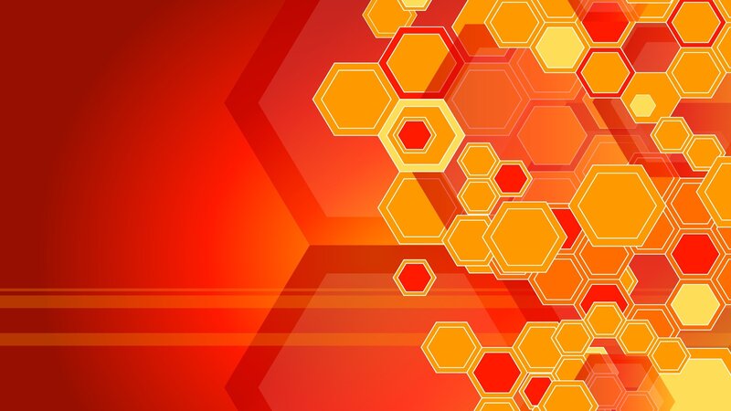 orange hexagon pattern