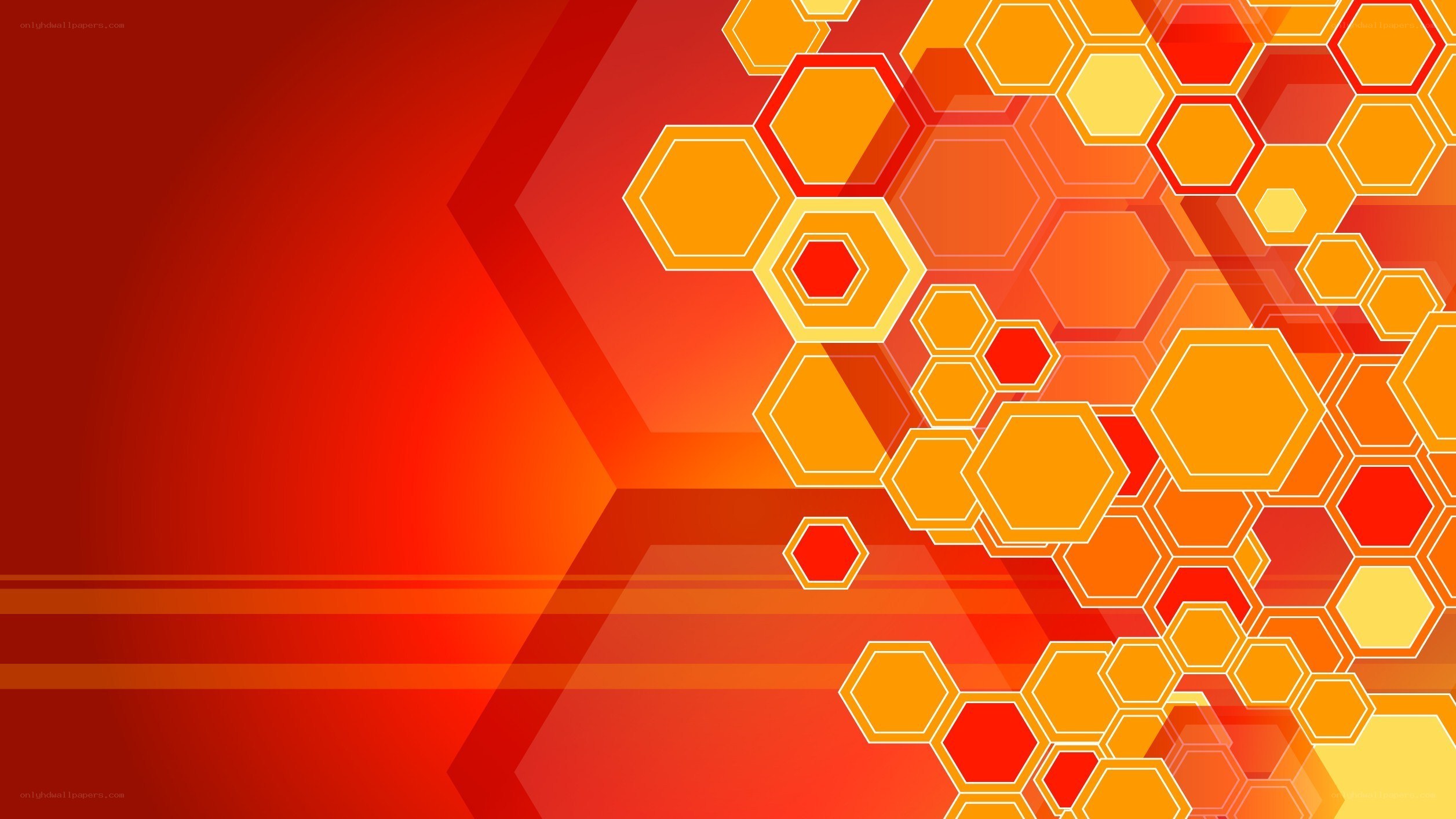 orange hexagon pattern