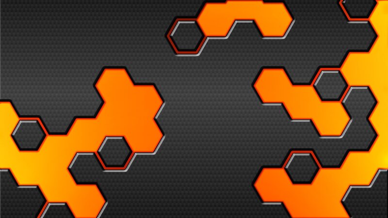 orange hexagon pattern