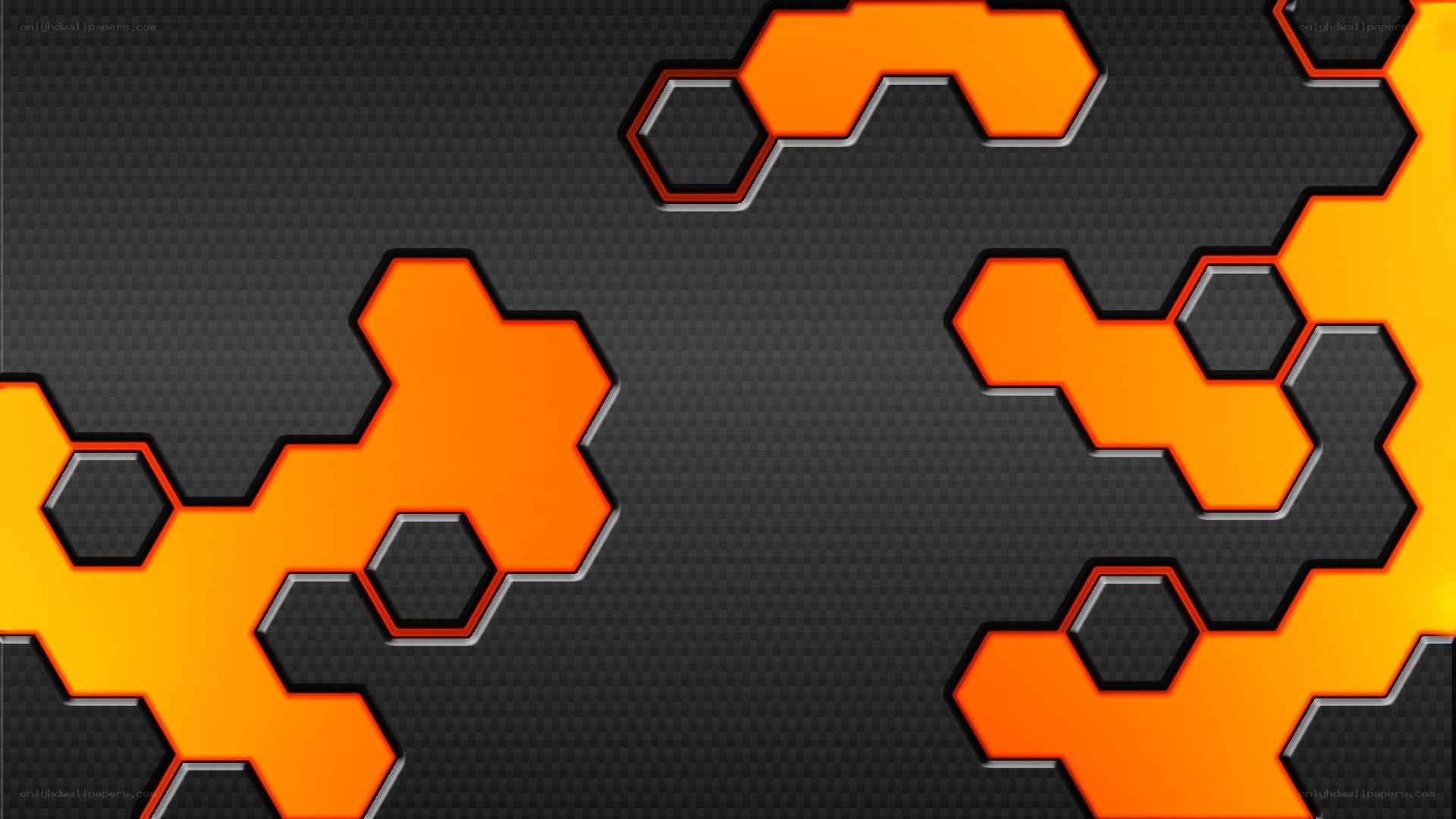 orange hexagon pattern
