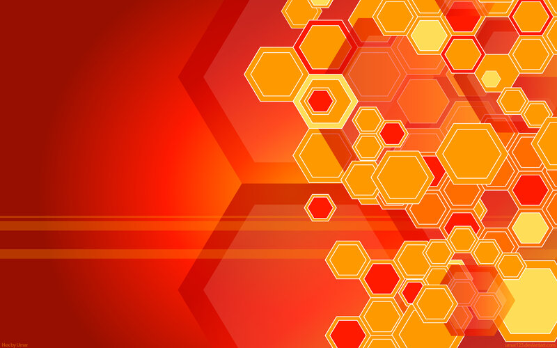 orange hexagon pattern