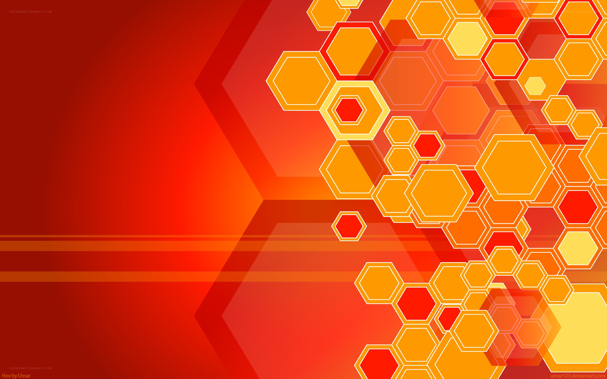 orange hexagon pattern