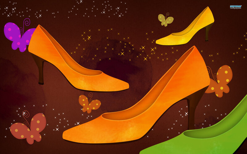 Orange High-heeled Shoes
