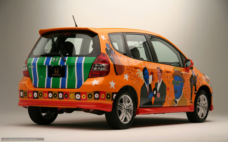 Orange Honda Car
