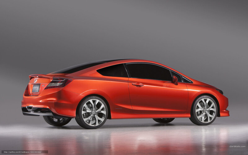 Orange Honda Civic Coupe
