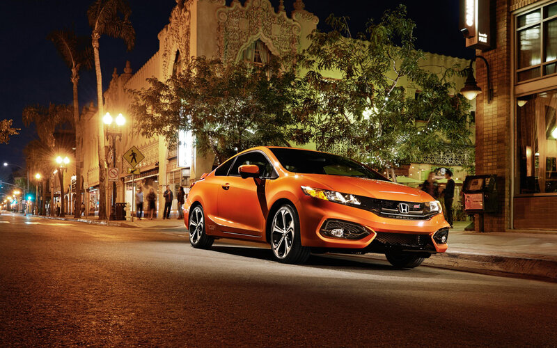 Orange Honda Civic