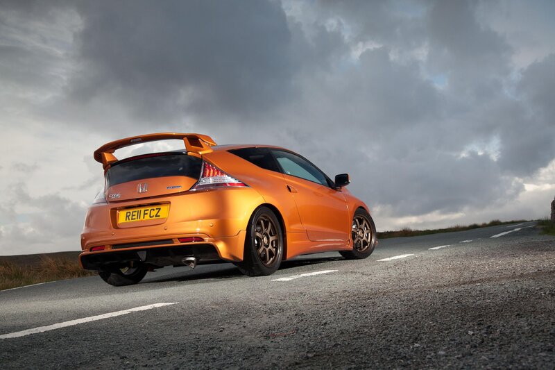 Orange Honda CR-Z — Dramatic, Photograph, Car, Road