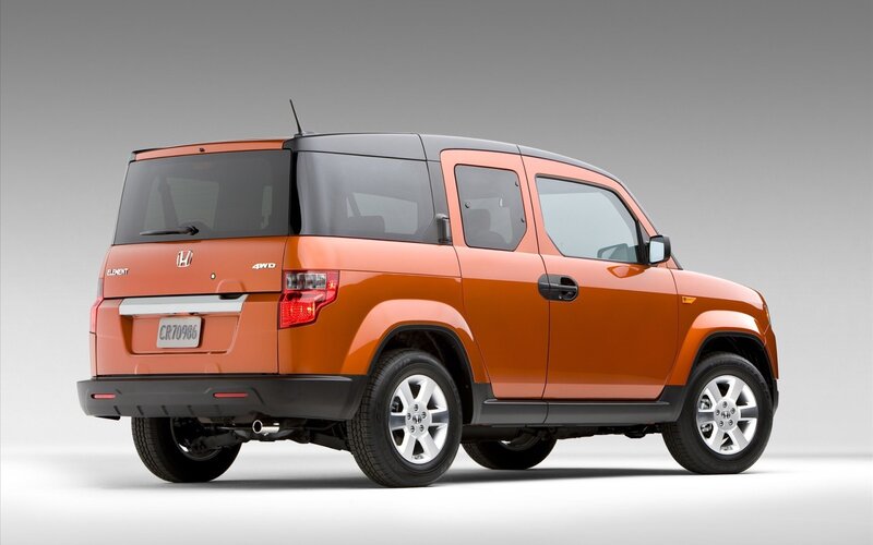 Orange Honda Element — Neutral, Photograph, Car, Wheels, Antenna