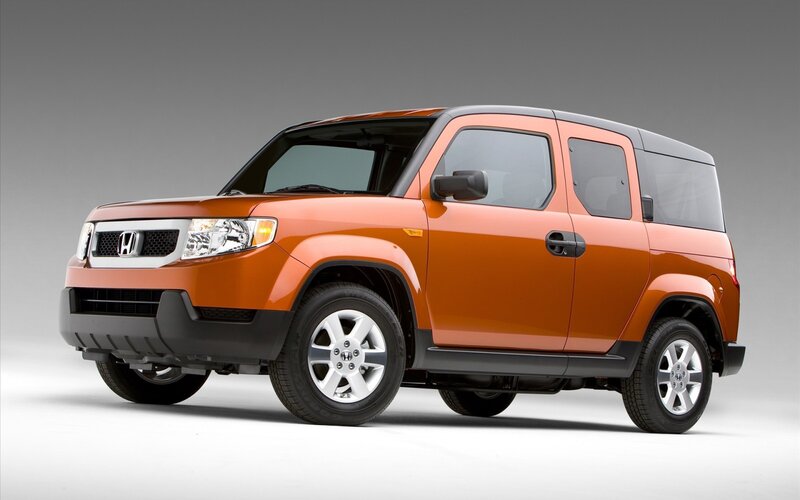 Orange Honda Element — Neutral, Photograph, Car, Wheels, Windows, Black