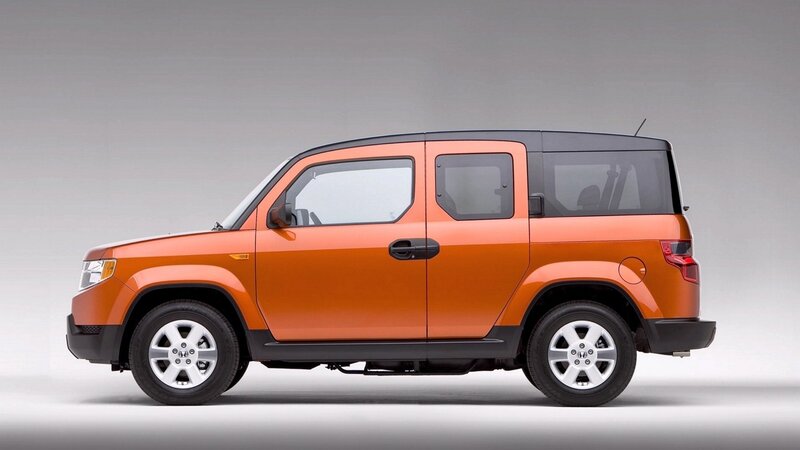 Orange Honda Element — Neutral, Photograph, Car, Wheels, Windows