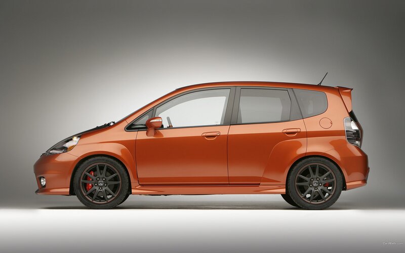 orange honda fit sport