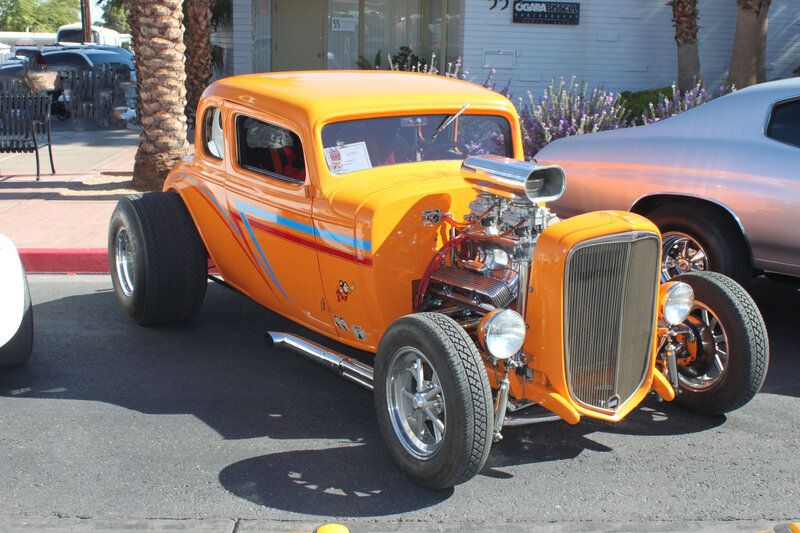Orange Hot Rod Car — Bright, Afternoon