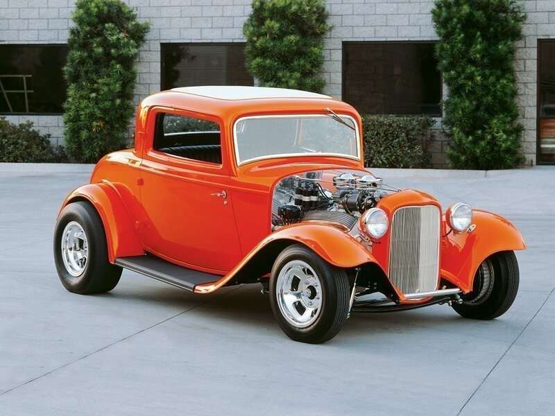 Orange Hot Rod Car — Calm, Afternoon