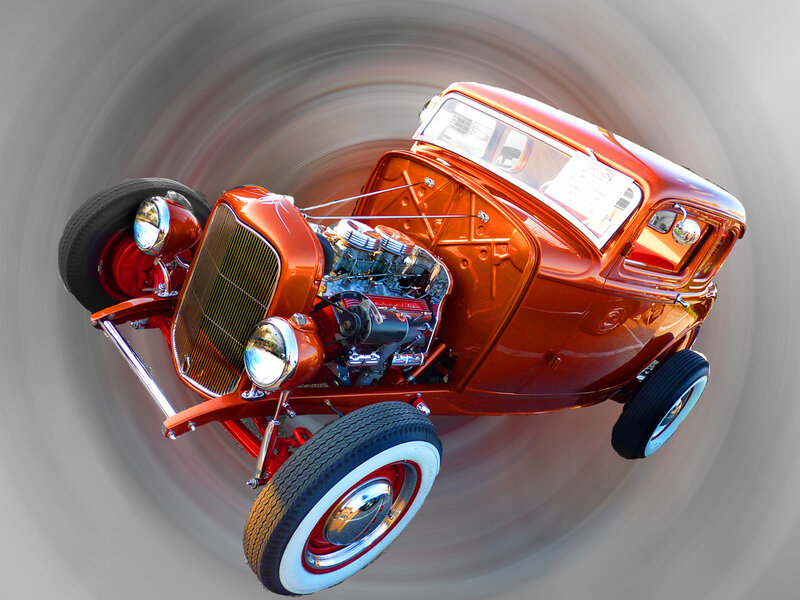 Orange Hot Rod Car — Dynamic